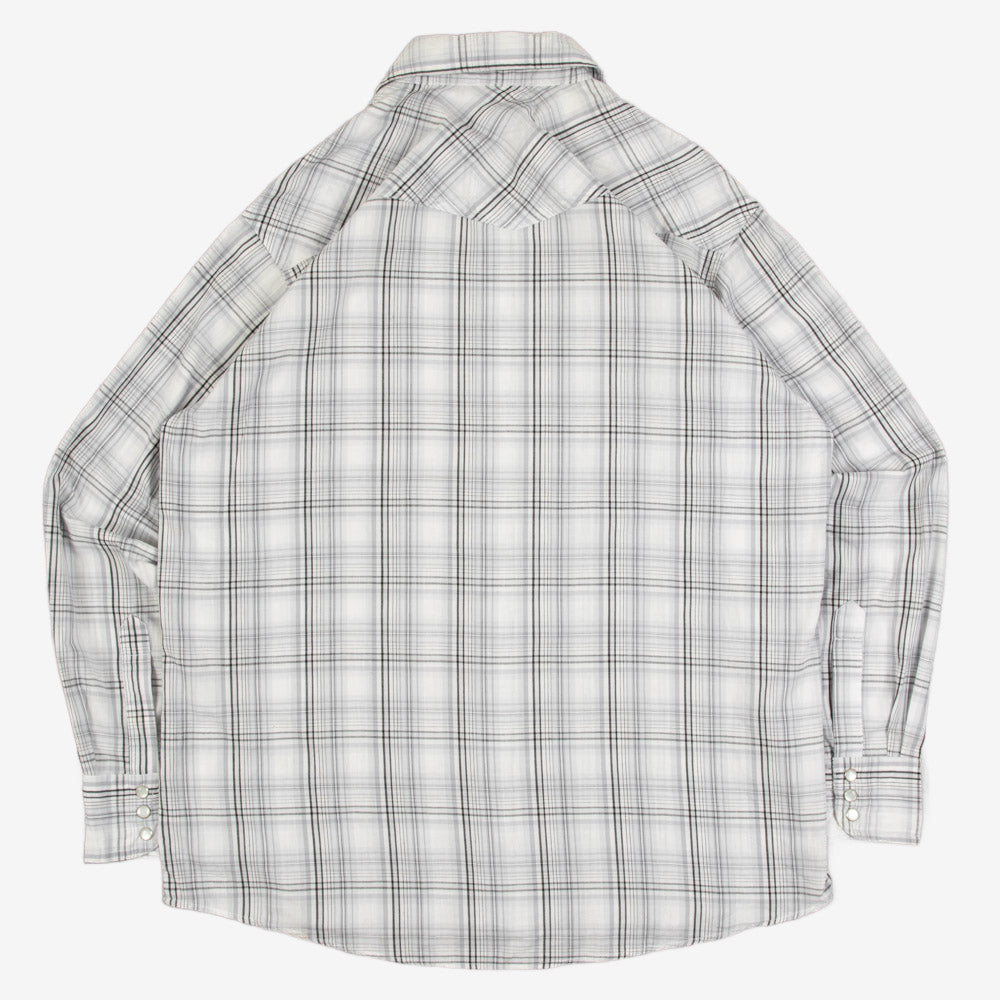 MEN'S VINTAGE CHECKED WESTERN SHIRT - X-LARGE