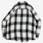 MEN'S VINTAGE 1990S CHECKED WOOL STYLE FLANNEL SHIRT - LARGE