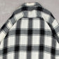MEN'S VINTAGE 1990S CHECKED WOOL STYLE FLANNEL SHIRT - LARGE