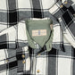 MEN'S VINTAGE 1990S CHECKED WOOL STYLE FLANNEL SHIRT - LARGE