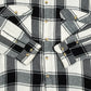 MEN'S VINTAGE 1990S CHECKED WOOL STYLE FLANNEL SHIRT - LARGE