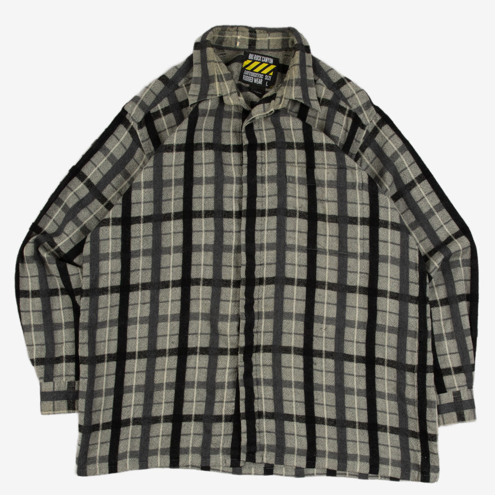 MEN'S VINTAGE CHECKED LONG SLEEVE SHIRT - LARGE