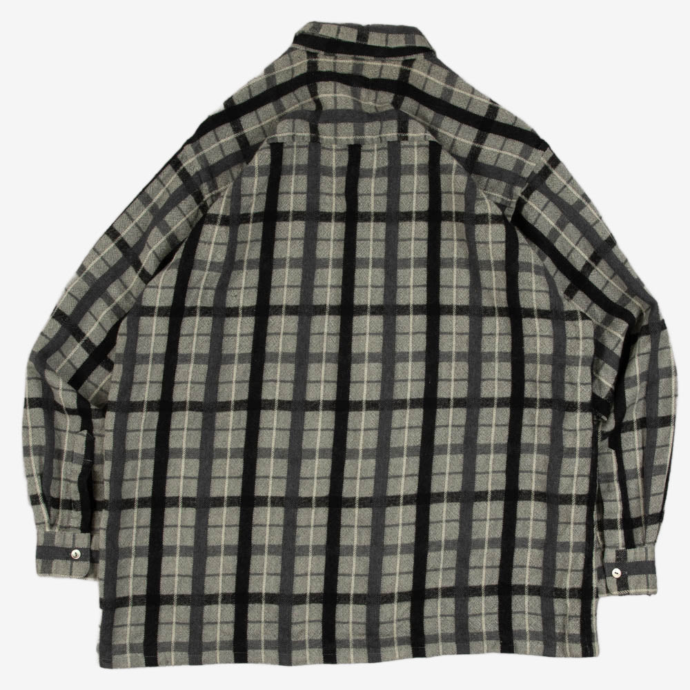 MEN'S VINTAGE CHECKED LONG SLEEVE SHIRT - LARGE