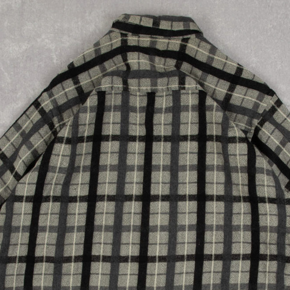 MEN'S VINTAGE CHECKED LONG SLEEVE SHIRT - LARGE