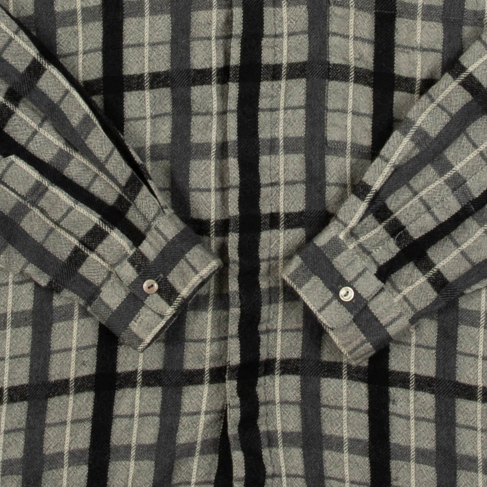 MEN'S VINTAGE CHECKED LONG SLEEVE SHIRT - LARGE