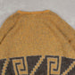 WOMEN'S VINTAGE 1990S PATTERNED KNITTED JUMPER - LARGE