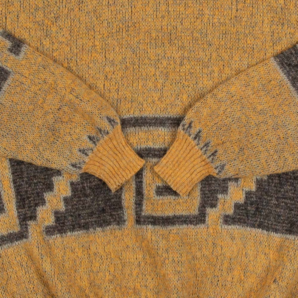 WOMEN'S VINTAGE 1990S PATTERNED KNITTED JUMPER - LARGE