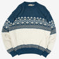 MEN'S VINTAGE STRUCTURED PATTERNED KNITTED JUMPER - X-LARGE
