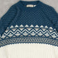 MEN'S VINTAGE STRUCTURED PATTERNED KNITTED JUMPER - X-LARGE