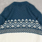 MEN'S VINTAGE STRUCTURED PATTERNED KNITTED JUMPER - X-LARGE