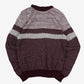 MEN'S VINTAGE 1980S PATTERNED KNITTED JUMPER - MEDIUM