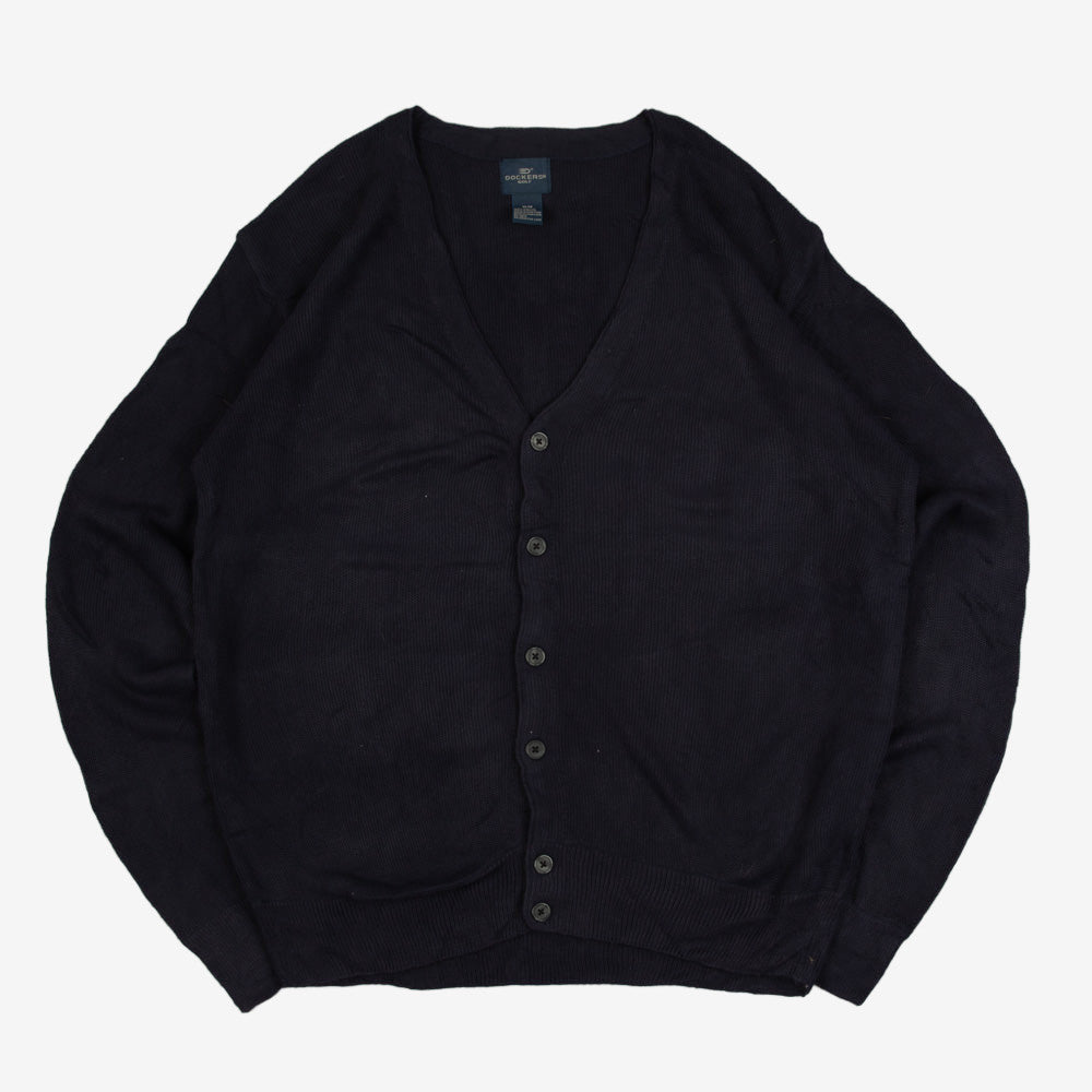 MEN'S VINTAGE 1990S DOCKERS KNITTED CARDIGAN - MEDIUM