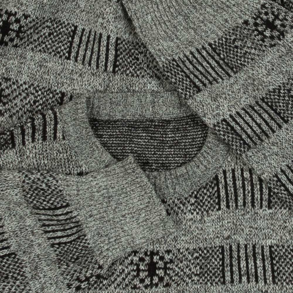 MEN'S VINTAGE 1990S PATTERNED KNITTED CARDIGAN - LARGE