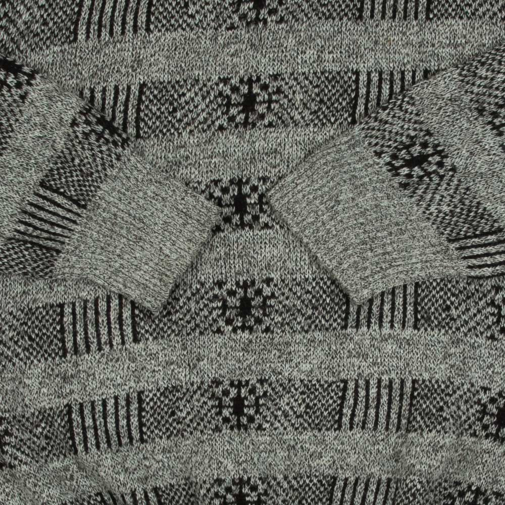 MEN'S VINTAGE 1990S PATTERNED KNITTED CARDIGAN - LARGE