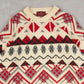 MEN'S VINTAGE 1990S MADE IN ITALY PATTERNED KNITTED JUMPER - LARGE
