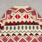 MEN'S VINTAGE 1990S MADE IN ITALY PATTERNED KNITTED JUMPER - LARGE