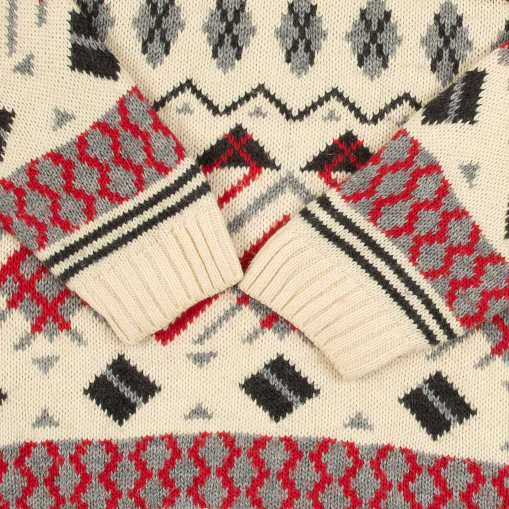 MEN'S VINTAGE 1990S MADE IN ITALY PATTERNED KNITTED JUMPER - LARGE