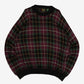 MEN'S VINTAGE 1990S CHECKED PATTERNED KNITTED JUMPER - X-LARGE