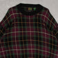 MEN'S VINTAGE 1990S CHECKED PATTERNED KNITTED JUMPER - X-LARGE