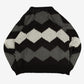 MEN'S VINTAGE STRUCTURED PATTERNED KNITTED JUMPER - X-LARGE