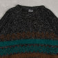 MEN'S VINTAGE 1990S PATTERNED KNITTED JUMPER - MEDIUM