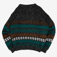MEN'S VINTAGE 1990S PATTERNED KNITTED JUMPER - MEDIUM