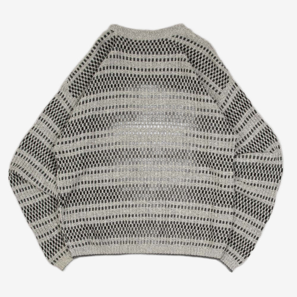 MEN'S VINTAGE 1990S STRUCTURED PATTERNED KNITTED JUMPER - LARGE