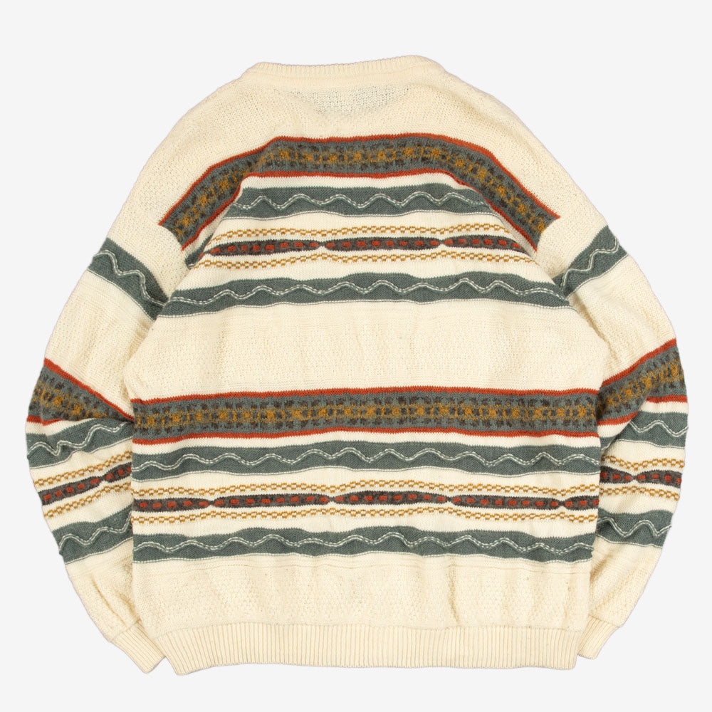 MEN'S VINTAGE 1990S MADE IN ITALY STRUCTURED KNITTED JUMPER - MEDIUM