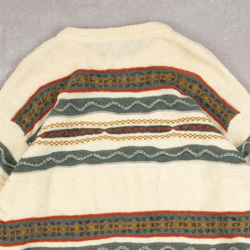 MEN'S VINTAGE 1990S MADE IN ITALY STRUCTURED KNITTED JUMPER - MEDIUM