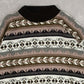 MEN'S VINTAGE 1990S PATTERNED KNITTED JUMPER - LARGE