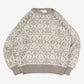 MEN'S VINTAGE MADE IN ITALY PATTERNED KNITTED JUMPER - MEDIUM
