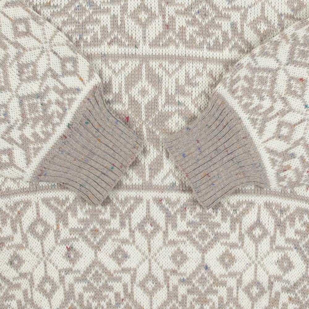 MEN'S VINTAGE MADE IN ITALY PATTERNED KNITTED JUMPER - MEDIUM