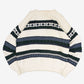 MEN'S VINTAGE 1990S STRUCTURED PATTERNED KNITTED JUMPER - X-LARGE