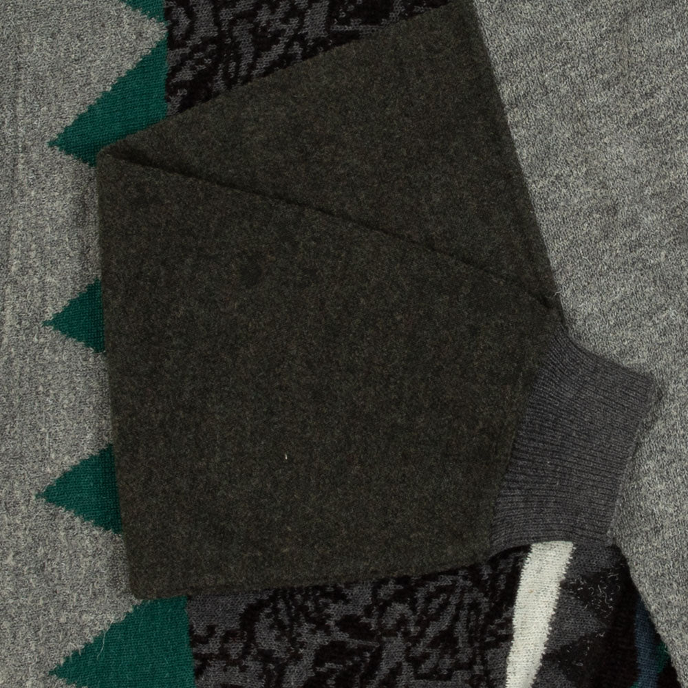MEN'S VINTAGE 1990S STRUCTURED PATTERNED KNITTED JUMPER - LARGE