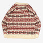 MEN'S VINTAGE STRUCTURED PATTERNED KNITTED JUMPER - LARGE