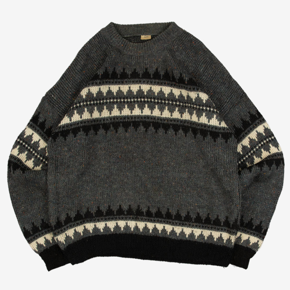 MEN'S VINTAGE 1990S STRUCTURED PATTERNED KNITTED JUMPER - MEDIUM