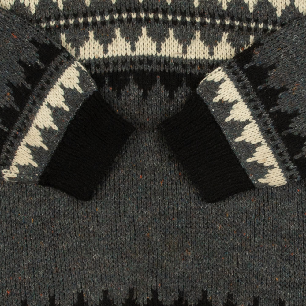 MEN'S VINTAGE 1990S STRUCTURED PATTERNED KNITTED JUMPER - MEDIUM