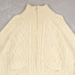 MEN'S VINTAGE 1990S FULL ZIP ARAN KNITTED CARDIGAN - XX-LARGE