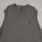 MEN'S VINTAGE CHAPS KNITTED VEST JUMPER - XX-LARGE