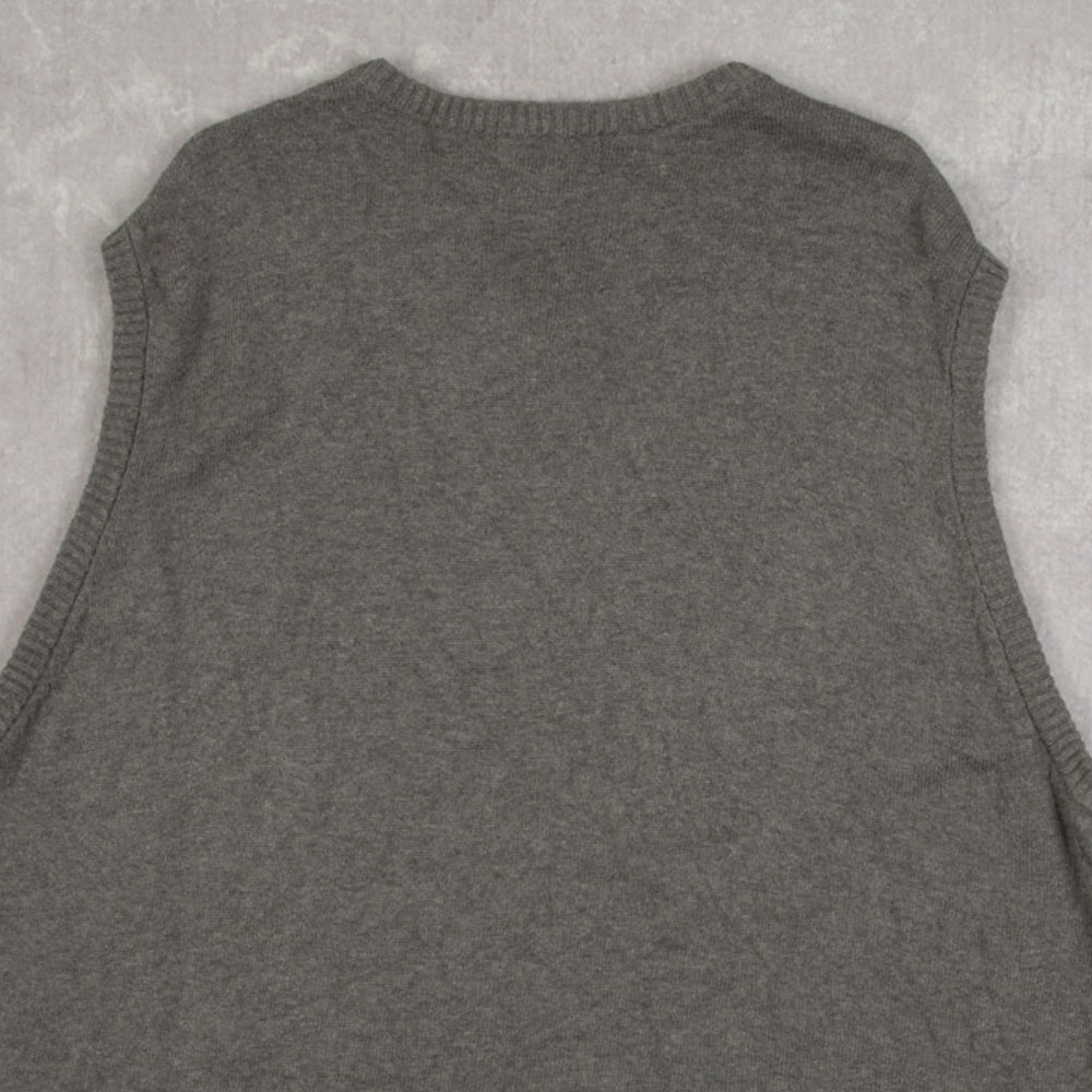 MEN'S VINTAGE CHAPS KNITTED VEST JUMPER - XX-LARGE
