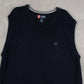 MEN'S VINTAGE CHAPS KNITTED VEST JUMPER - X-LARGE