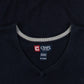 MEN'S VINTAGE CHAPS KNITTED VEST JUMPER - X-LARGE