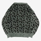 MEN'S VINTAGE 1990S PATTERNED KNITTED JUMPER - LARGE