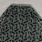 MEN'S VINTAGE 1990S PATTERNED KNITTED JUMPER - LARGE