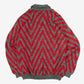 MEN'S VINTAGE 1990S PATTERNED KNITTED JUMPER - SMALL