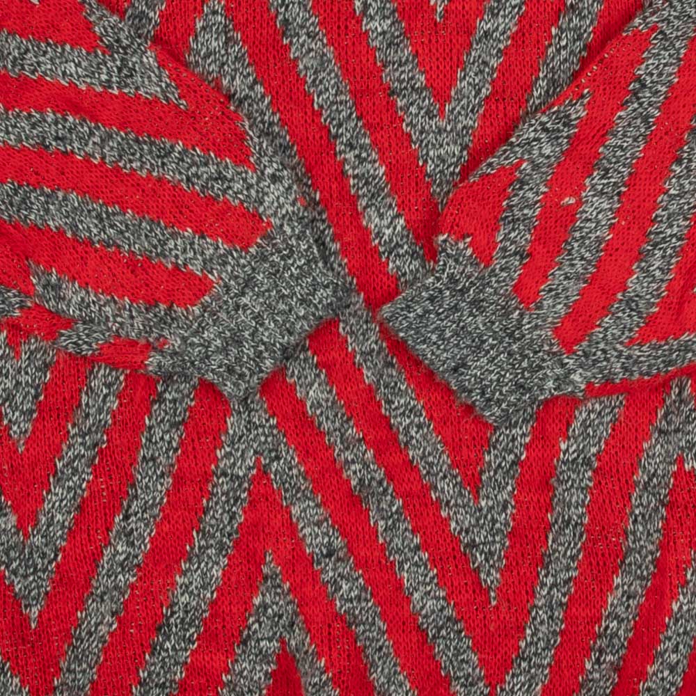 MEN'S VINTAGE 1990S PATTERNED KNITTED JUMPER - SMALL