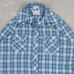 MEN'S VINTAGE 1990S CHECKED WESTERN SHIRT - LARGE