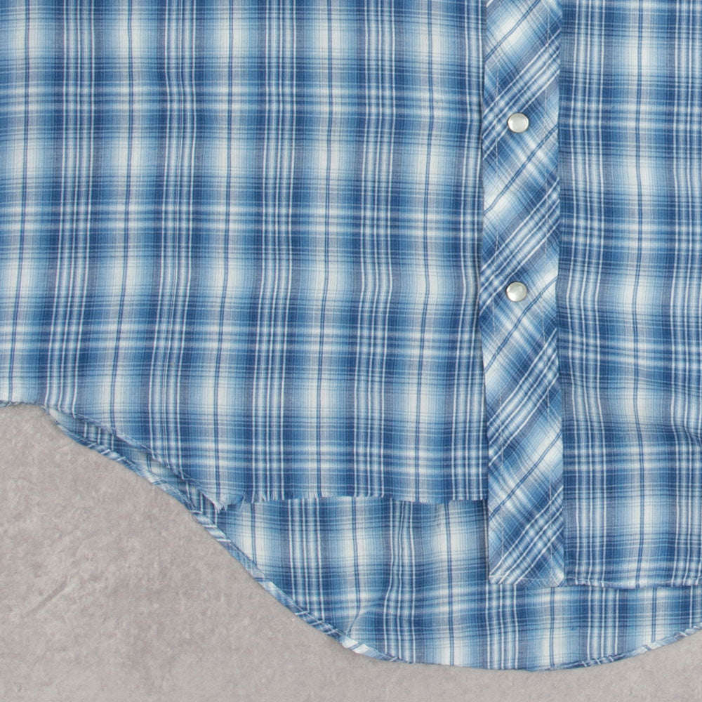 MEN'S VINTAGE 1990S CHECKED WESTERN SHIRT - LARGE