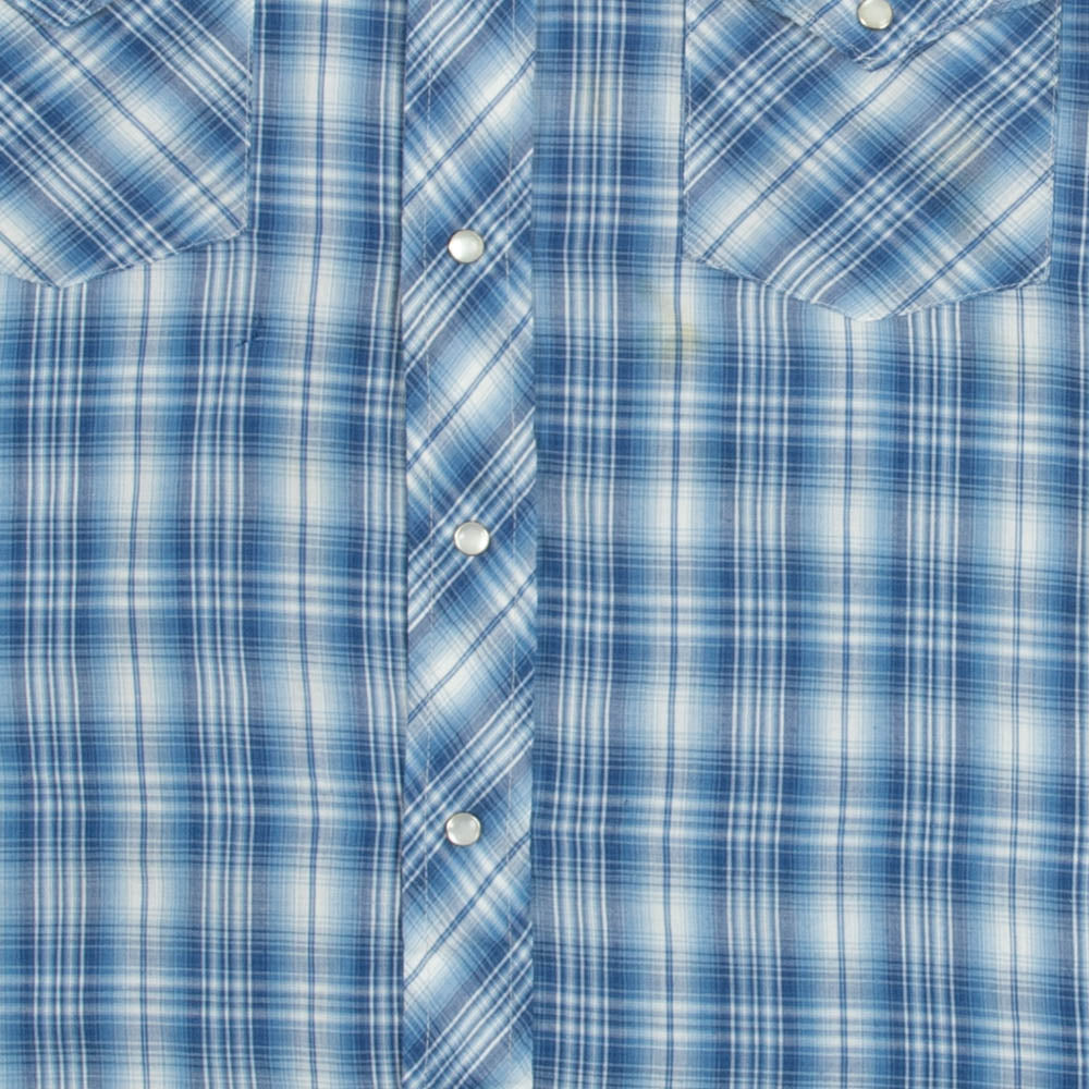 MEN'S VINTAGE 1990S CHECKED WESTERN SHIRT - LARGE