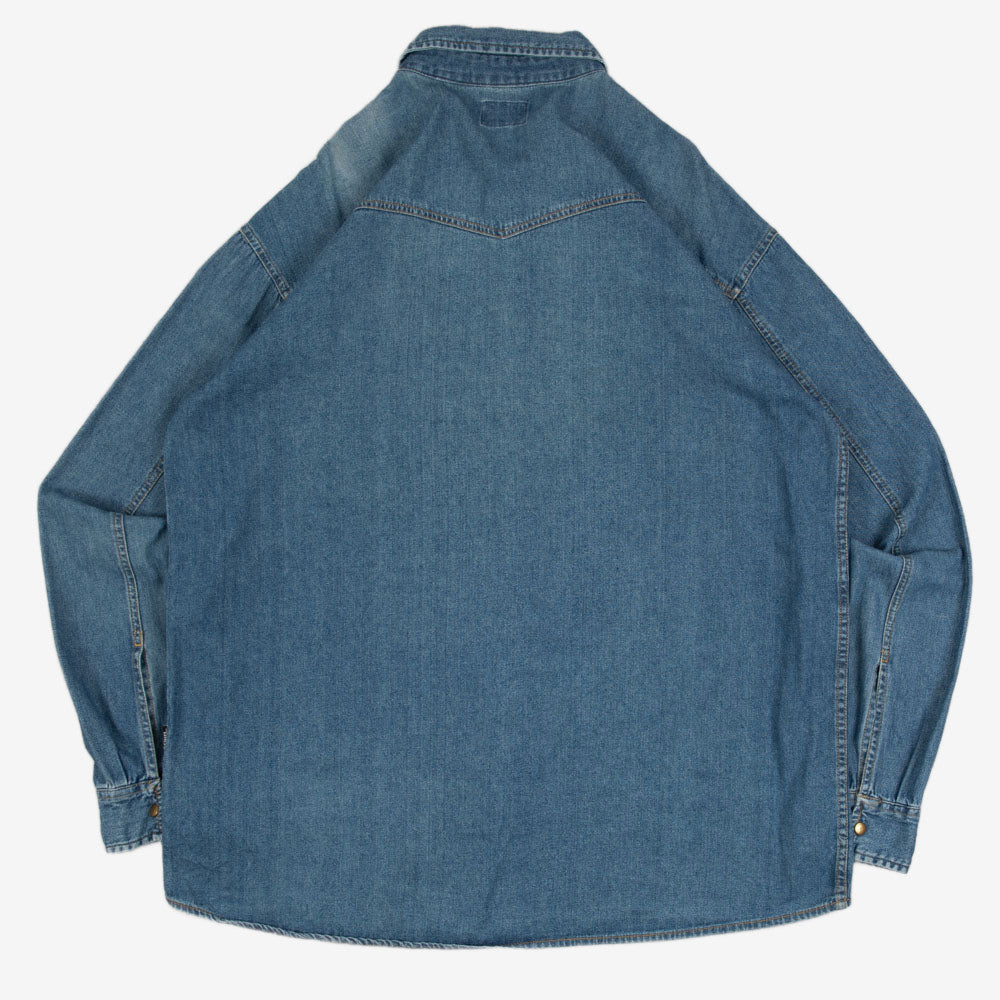 MEN'S VINTAGE DENIM WESTERN SHIRT - X-LARGE